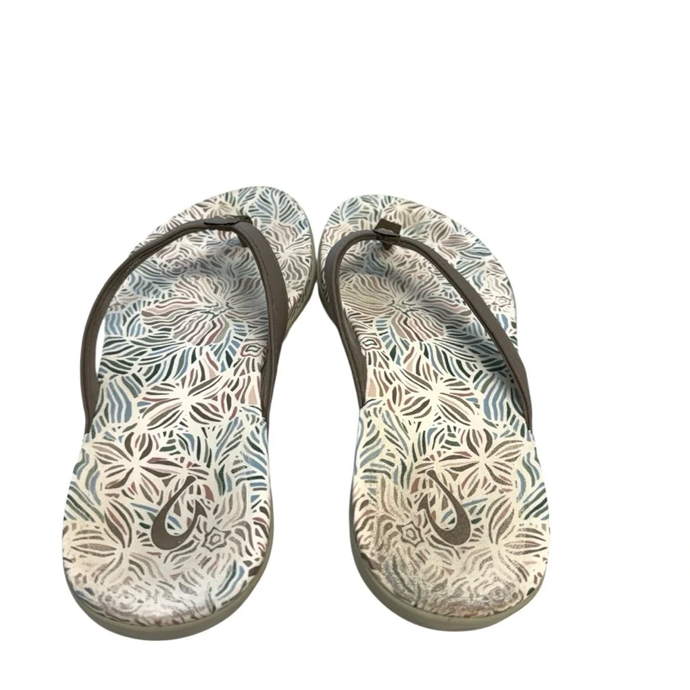 Olukai  Ho’ Opio Thong Stylish Brown Flip-Flops for Women Size 5 EUR 36